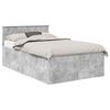 vidaXL Bed Frame Concrete Grey 120 x 190 cm Engineered Wood