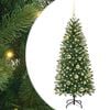 vidaXL Artificial Christmas Tree with 150 LEDs Green 150 cm PE and PVC