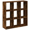 vidaXL Room Divider Bookcase Smoked Oak 102x29x103.5 cm Engineered Wood