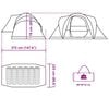 vidaXL Family Tent Dome 6-Person Grey and Orange Waterproof