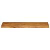 vidaXL Table Top 120x40x3.8 cm Live Edge Solid Wood Mango