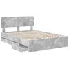 vidaXL Bed Frame Concrete Grey 150 x 200 cm Engineered Wood