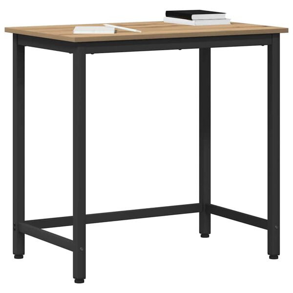 vidaXL Table Artisan Oak 100 x 50 x 76.5 cm Engineered Wood and Steel