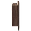 vidaXL LED Bathroom Mirror Cabinet Brown Oak 90x12x45 cm Acrylic