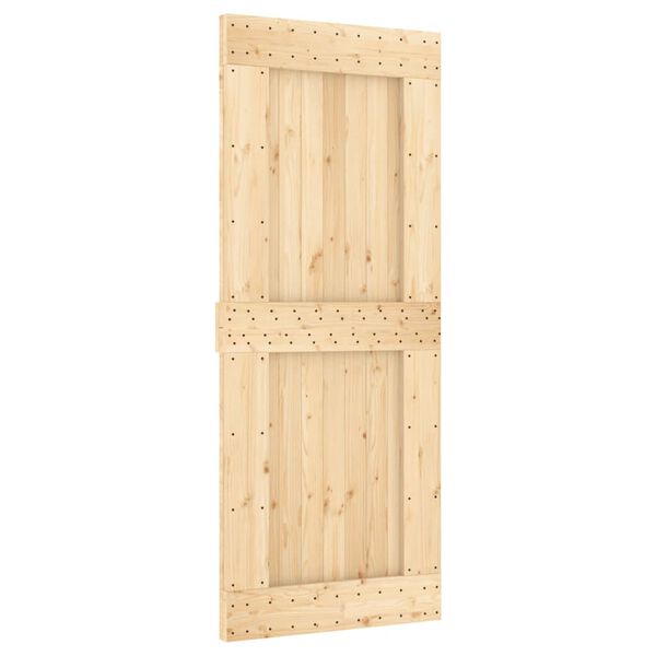 vidaXL Sliding Door with Hardware Set 85x210 cm Solid Wood Pine