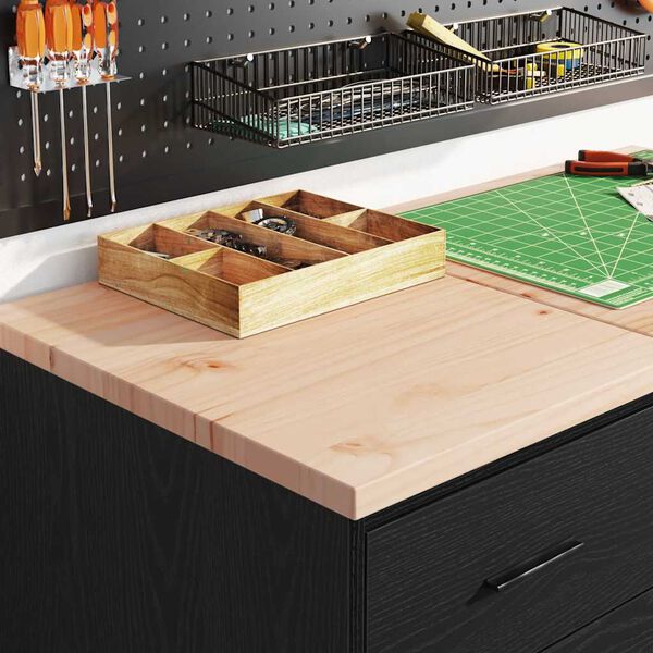 vidaXL Garage Storage Cabinet Black 40x51x85 cm Solid Wood Pine