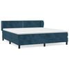vidaXL Box Spring Bed with Mattress Dark Blue 160x200 cm Velvet