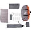 vidaXL Camping Tent Tunnel 5-Person Grey and Orange Waterproof