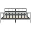 vidaXL Bed Frame without Mattress Grey 200x200 cm Solid Wood Pine