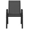 vidaXL Stackable Garden Chairs 2 pcs Black Textilene Fabric