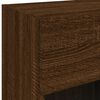vidaXL TV Wall Cabinet with LED Lights Brown Oak 40x30x60.5 cm