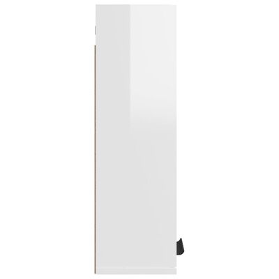 vidaXL Wall-mounted Bathroom Cabinet High Gloss White 32x20x67 cm