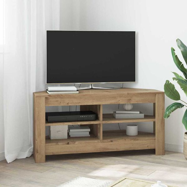 vidaXL Corner TV Cabinet Artisan Oak 102 x 40.5 x 45 cm