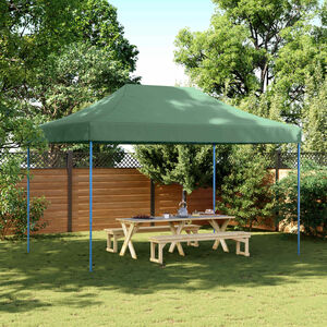 vidaXL Party Tent Green with Blue Frame Oxford Fabric