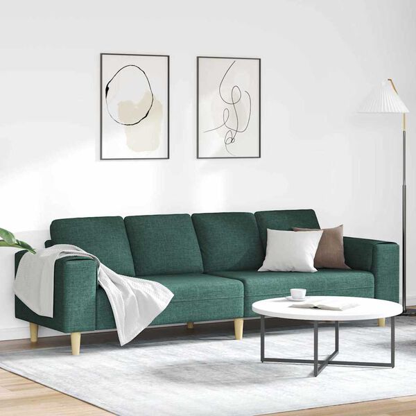 vidaXL Sofa Set Dark green Fabric