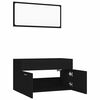 vidaXL 2 Piece Bathroom Furniture Set Black Engineered Wood