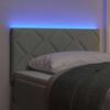 vidaXL LED Headboard with Headboard Light Grey 80 cm Faux Leather
