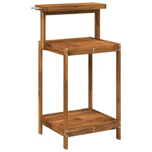 vidaXL Outdoor Potting Bench 56.5 x 48.5 x 107 cm Solid Acacia Wood