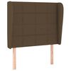 vidaXL Headboard with Ears Dark Brown 103x23x118/128 cm Fabric
