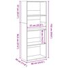 vidaXL Bookcase Concrete Grey 60x30x152 cm Engineered Wood