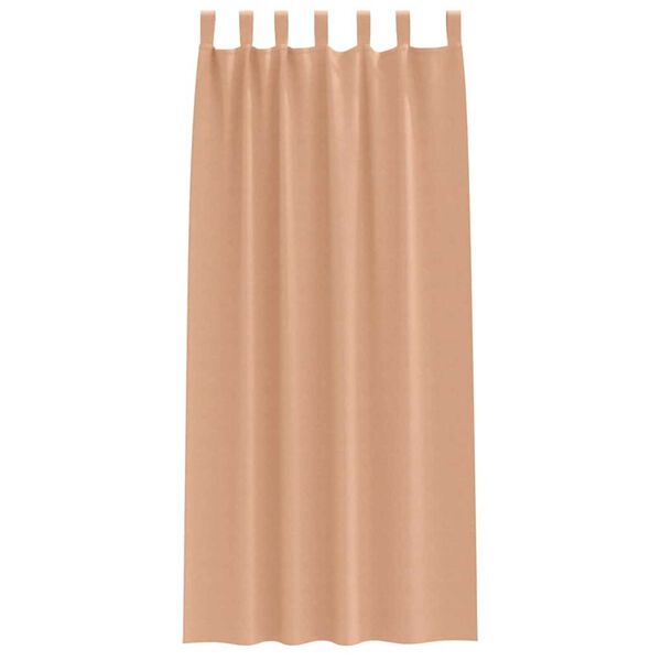vidaXL Blackout Curtains with Rings 2 pcs Light Brown 260 x 140 cm