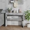 vidaXL Console Table Grey Sonoma 102x30x80 cm Engineered Wood