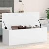 vidaXL Storage Box White 102x35x35 cm Engineered Wood