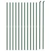 vidaXL Wire Mesh Fence with Flange Green 1.6x25 m