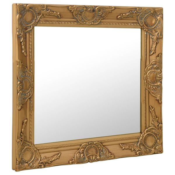 vidaXL Wall Mirror Baroque Style 50x50 cm Gold