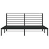 vidaXL Metal Bed Frame without Mattress with Headboard Black 200x200cm