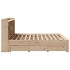 vidaXL Bookcase Bed without Mattress 180x200 cm Super King Solid Wood Pine