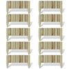 vidaXL Lawn Log Panels 10 pcs Wood 60 cm