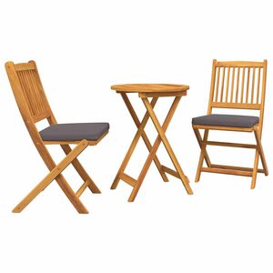 vidaXL Garden Bistro Set 3 pcs Brown Solid acacia wood