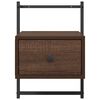 vidaXL Bedside Cabinet Wall-mounted Brown Oak 35x30x51 cm Engineered Wood