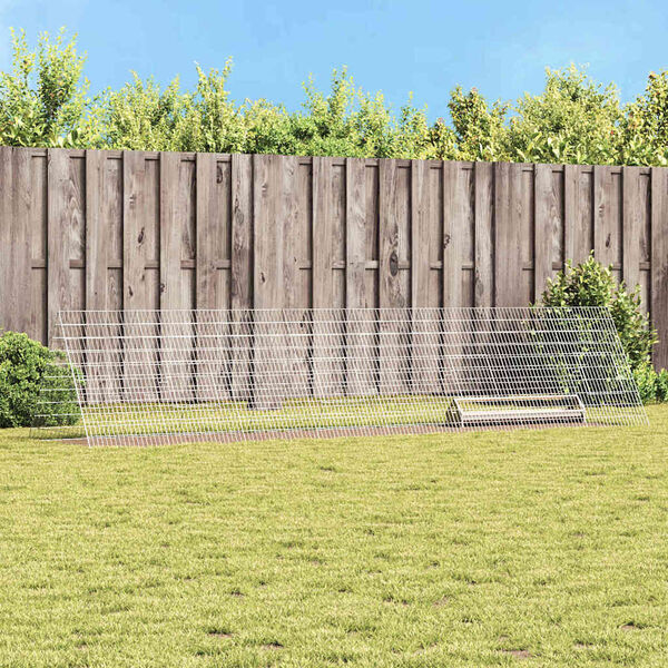 vidaXL Chicken Cage Silver 430 x 100 x 85 cm Galvanised Steel