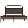 vidaXL Bed Frame without Mattress 140x190 cm Brown Oak Engineered Wood