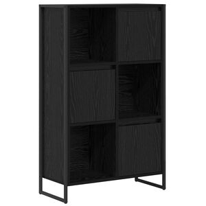 vidaXL Book Cabinet 68 x 30 x 108.5 cm Engineered Wood Black Oak
