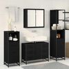vidaXL Bathroom Furniture Set 3 pcs Black Oak Engineered Wood