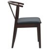 vidaXL Dining Chair 2 pcs Light Brown and Black Solid Rubber Wood