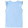 Kids' T-shirt with Ruffle Sleeves Light Blue 140