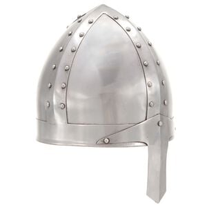 vidaXL Medieval Knight Helmet Antique Replica LARP Silver Steel