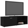 vidaXL TV Cabinet Black 120x34x37 cm Engineered Wood