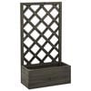 vidaXL Planter | Grey | Solid Firwood | Small | Planters | Garden Planter