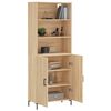 vidaXL Highboard Sonoma Oak 69.5x34x180 cm Engineered Wood