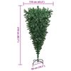 vidaXL Upside-down Artificial Pre-lit Christmas Tree with Ball Set PVC