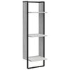 vidaXL 3-Tier Wall Shelf Grey Sonoma 30x25x100 cm Engineered Wood