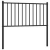vidaXL Metal Headboard Black 90 cm