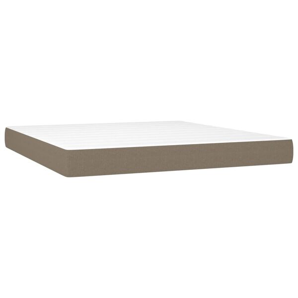 vidaXL Pocket Spring Bed Mattress Taupe 180x200x20 cm Fabric
