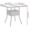 vidaXL Garden Dining Set 3 pcs Grey Poly rattan
