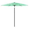 vidaXL Garden Parasol with Steel Pole Green 223x223x213 cm